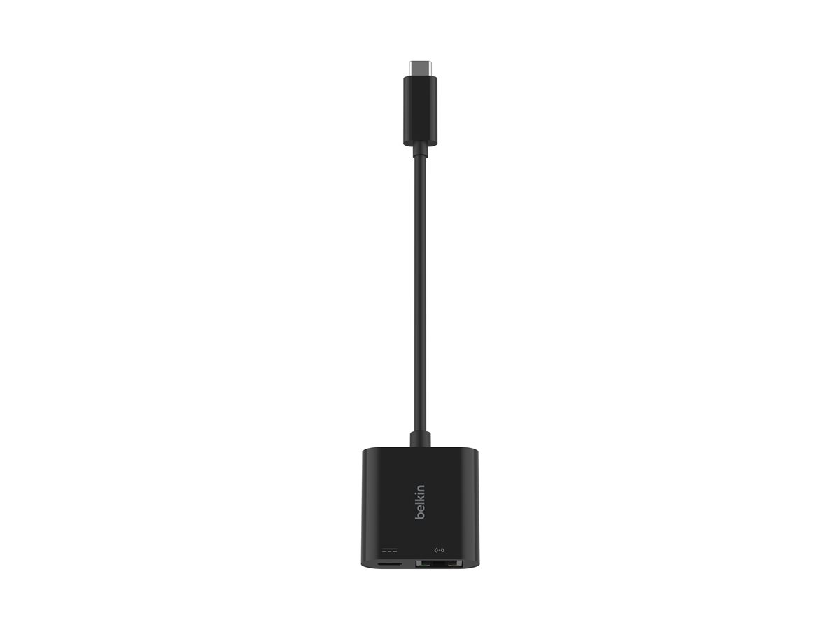 Belkin - Adaptador de rede - USB-C - Gigabit Ethernet x 1 + USB-C (apenas alimentação) x 1