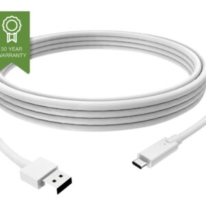 1 m USB C to USB A cable -bandwidth 5 gbit/s - supports 3 a charging current - USB C 3.2 (m) to USB A 3.0 (m) - outer diameter 4.0 mm - 22+30 awg - white