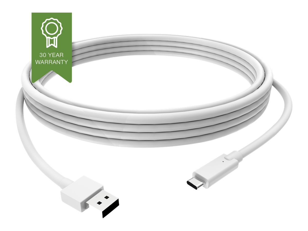 1 m USB C to USB A cable -bandwidth 5 gbit/s - supports 3 a charging current - USB C 3.2 (m) to USB A 3.0 (m) - outer diameter 4.0 mm - 22+30 awg - white