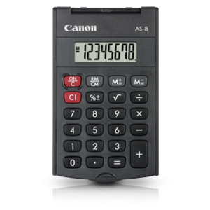 Canon AS-8 - Calculadora de bolso - 8 dígitos - cinza escuro