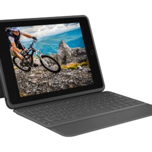 Logitech Rugged Folio - teclado e pasta de folio - QWERTY - Nórdico (Dinamarquês/Finlandês/Norueguês/Sueco) - grafite Dispositivo de entrada