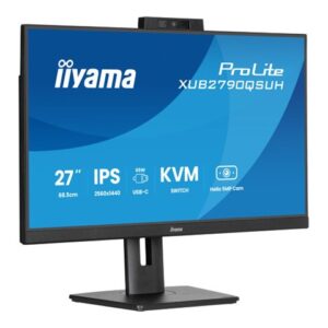 iiyama ProLite XUB2790QSUH-B2 - Monitor LED - 27" - 2560 x 1440 QHD @ 100 Hz - IPS - 250 cd/m² - 1300:1 - 0.4 ms - HDMI, DisplayPort, USB-C - altifalantes - preto, mate