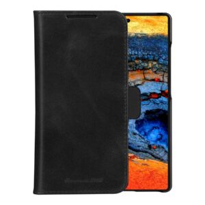 dbramante1928 Lynge - Capa flip cover para telemóvel - couro com granulação plena - preto - para Samsung Galaxy S25 Ultra