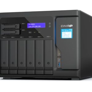QNAP TS-855X - Servidor NAS - 8 baias - SATA 6Gb/s - RAID (expansão de disco rígido) 0, 1, 5, 6, 10, JBOD, 50, 60 - RAM 8 GB - 2.5 Gigabit Ethernet / 10 Gigabit Ethernet - iSCSI assistência