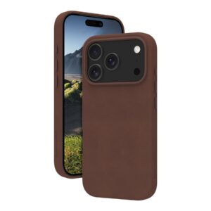 dbramante1928 Roskilde - Tampa posterior para telemóvel - compatibilidade MagSafe - couro com granulação plena - creme escuro - para Apple iPhone 17 Pro