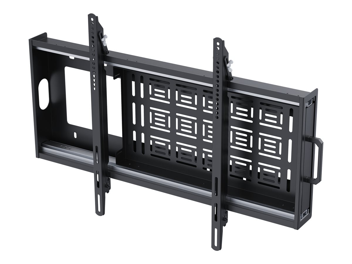 Display wall mount with slide - heavy duty - fits display 47 to 90" with VESA sizes up to 800 x 600 - 5 degree tilting - suits interactive flat panels or displays - arms latch securely - cold rolled steel - slide out stowage for media players etc - s