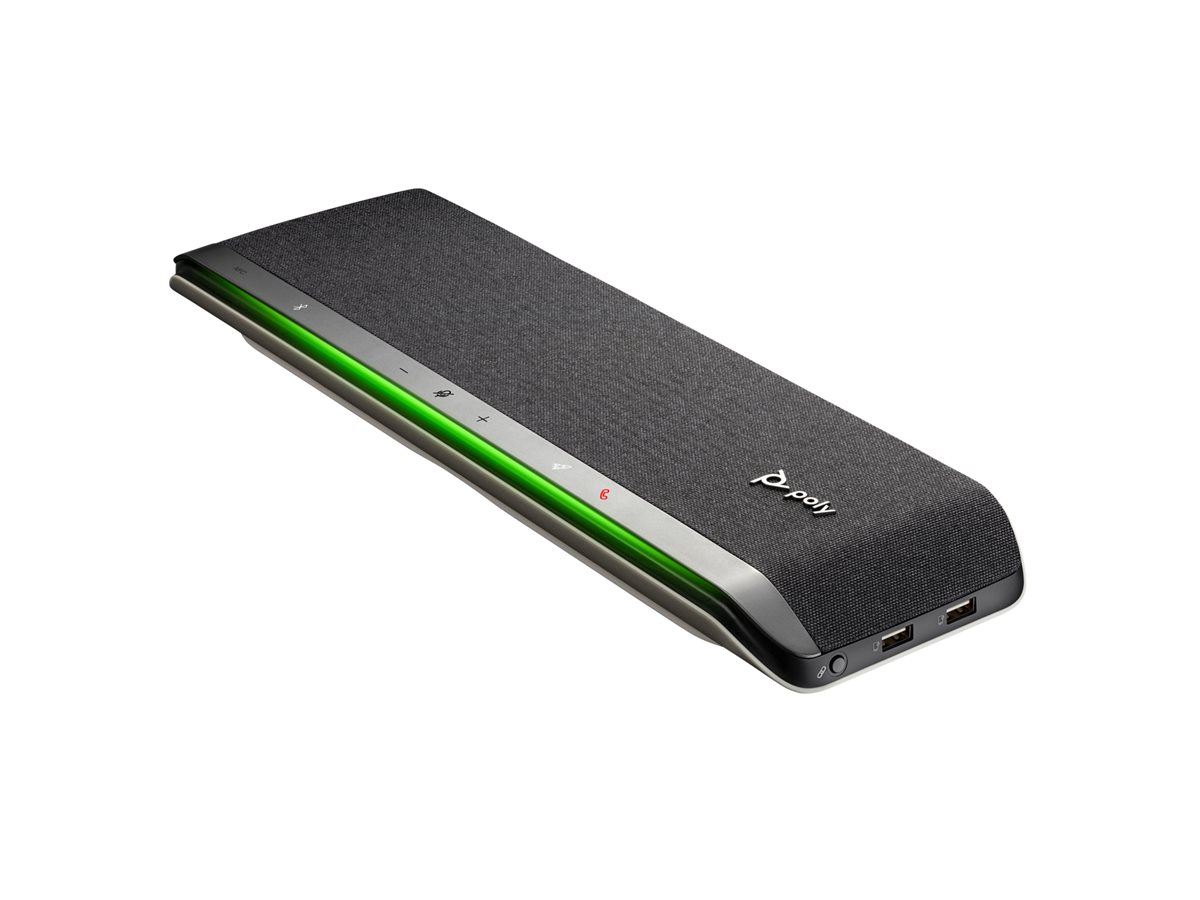 Poly Sync 60 - Alta-voz inteligente - bluetooth - com cabo, sem fios - USB-A, USB-C - preto, prata - Certificação Zoom - Replaces Poly SKU 216872-01