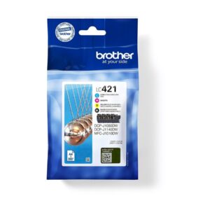 Brother LC421 - Pack de 4 - preto, amarelo, azul cyan, magenta - original - tinteiro - para Brother DCP-J1140DW, MFC-J1010DW, MFC-J1012DW