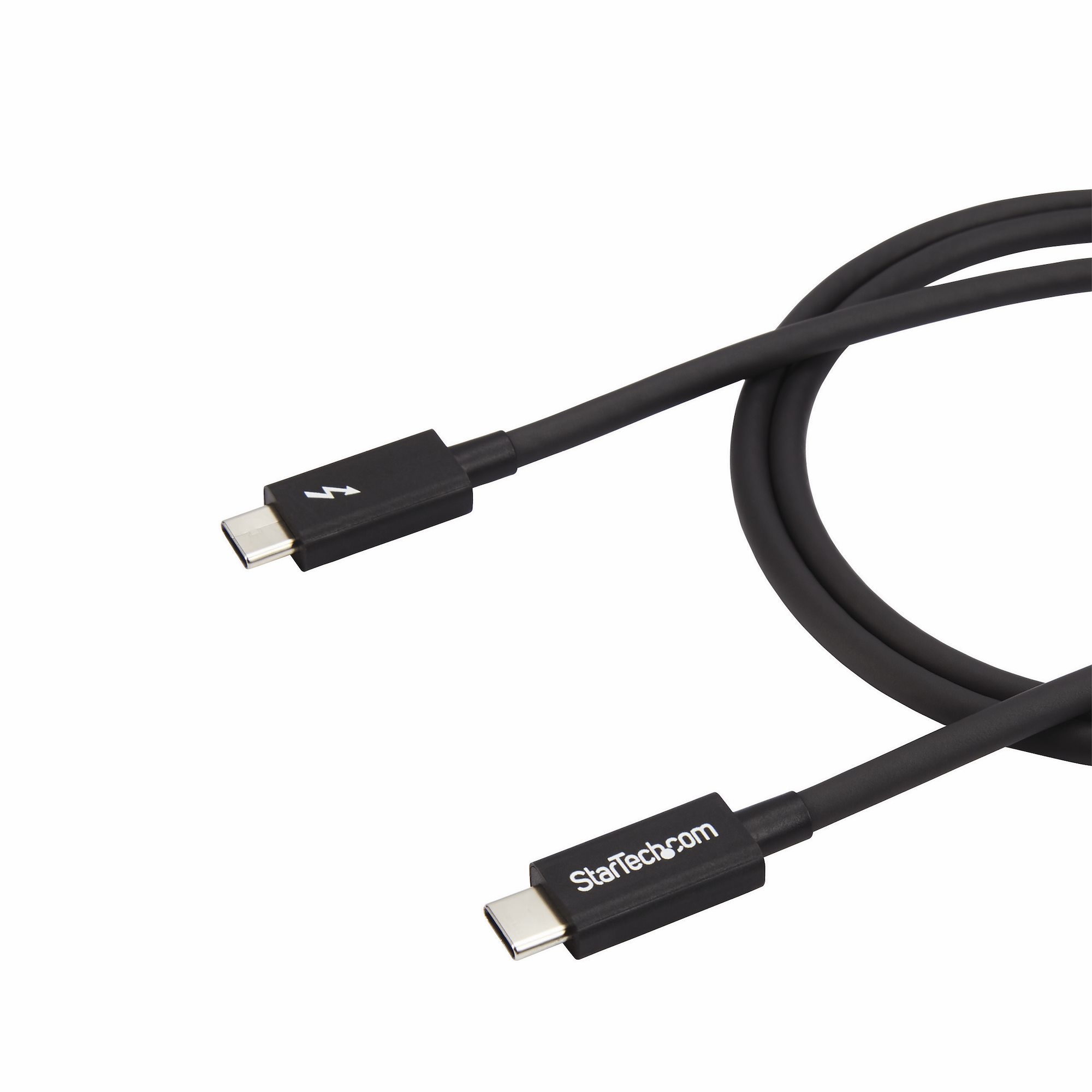 StarTech.com 1m (3.3ft) Thunderbolt 3 Cable, 20Gbps, 100W PD, 4K Video, Thunderbolt-Certified, Compatible w/ TB4/USB 3.2/DisplayPort - Cabo Thunderbolt - USB-C (M) para USB-C (M) - Thunderbolt 3 / USB / DisplayPort - 1 m - preto - para P/N: CDP2HDUAC - Image 3