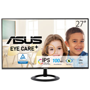 ASUS VZ27EHF - Monitor LED - 27" - 1920 x 1080 Full HD (1080p) @ 100 Hz - IPS - 250 cd/m² - 1300:1 - 1 ms - HDMI - preto