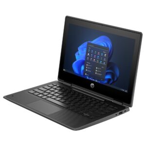 HP Fortis Flip 11 G1i Notebook - Design invertido - Intel N-series - N150 / até 3.6 GHz - Win 11 Pro - Intel Graphics - 8 GB RAM - 256 GB SSD NVMe - 11.6" ecrã de toque 1366 x 768 (HD) - Gigabit Ethernet - Wi-Fi 6E, Bluetooth - preto jacto - kbd: Por