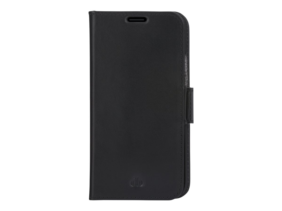 dbramante1928 Copenhagen Slim - Capa flip cover para telemóvel - couro com granulação plena - preto - para Apple iPhone 13 mini