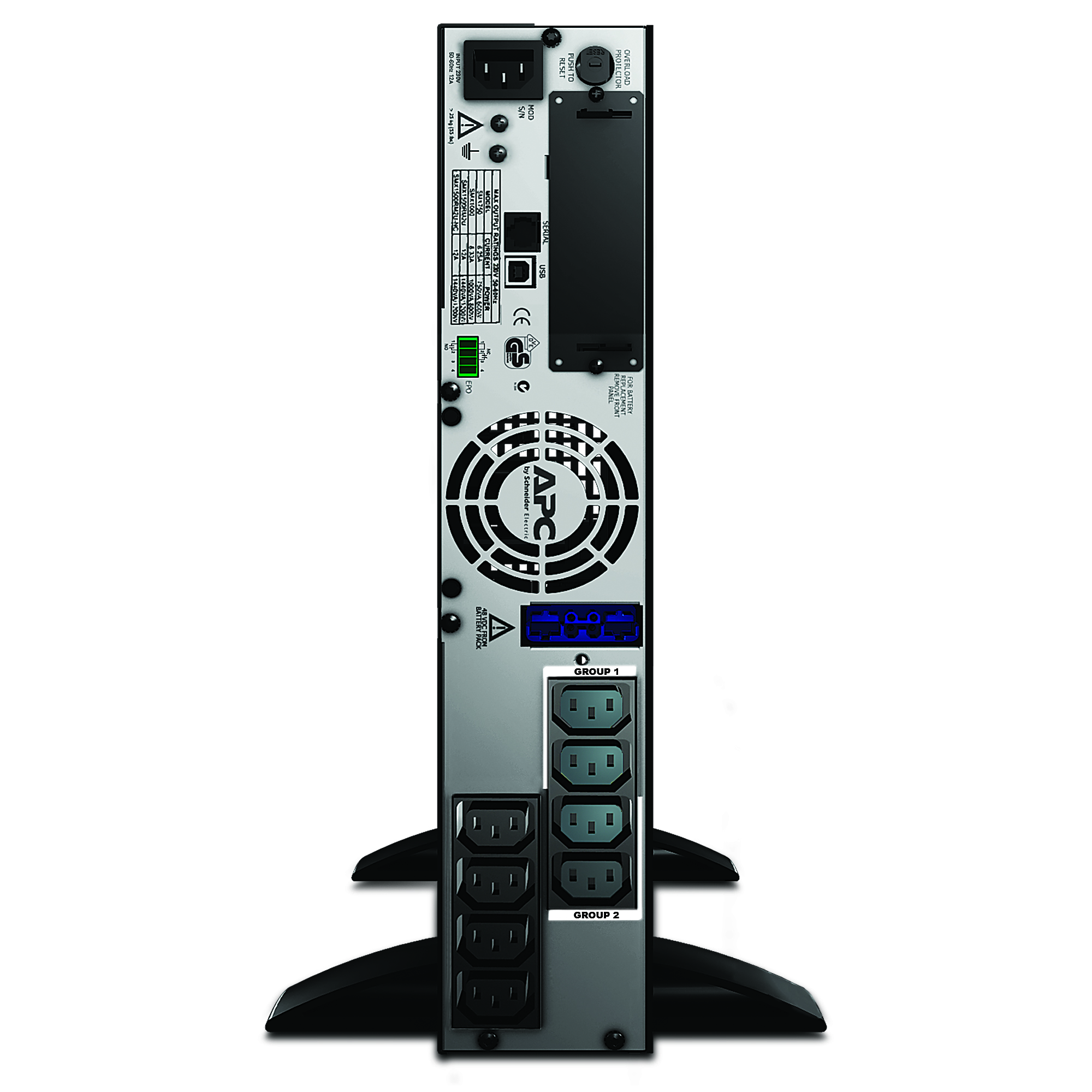 APC Smart-UPS X 1000 Rack/Tower LCD - UPS (montável em bastidor) - AC 230 V - 800 Watt - 1000 VA - RS-232, USB - conectores de saída: 8 - 2U - preto - Image 6