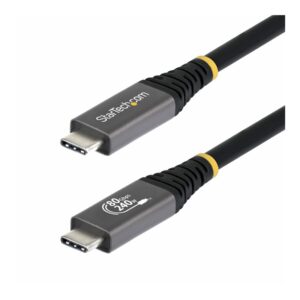 StarTech.com - Cabo USB - USB-C (M) para USB-C (M) - USB4 / Thunderbolt / DisplayPort 2.1 - 1.51 m - suporte 4K120Hz, suporte 8K60Hz, gama de potência alargada (EPR), suporte para fornecimento de Energia 3,1 - preto