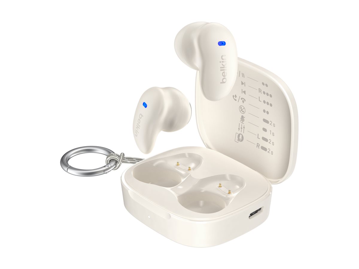 Belkin SoundForm Anywhere - Auscultadores sem fios com microfonoe - semi-in-ear - bluetooth - areia
