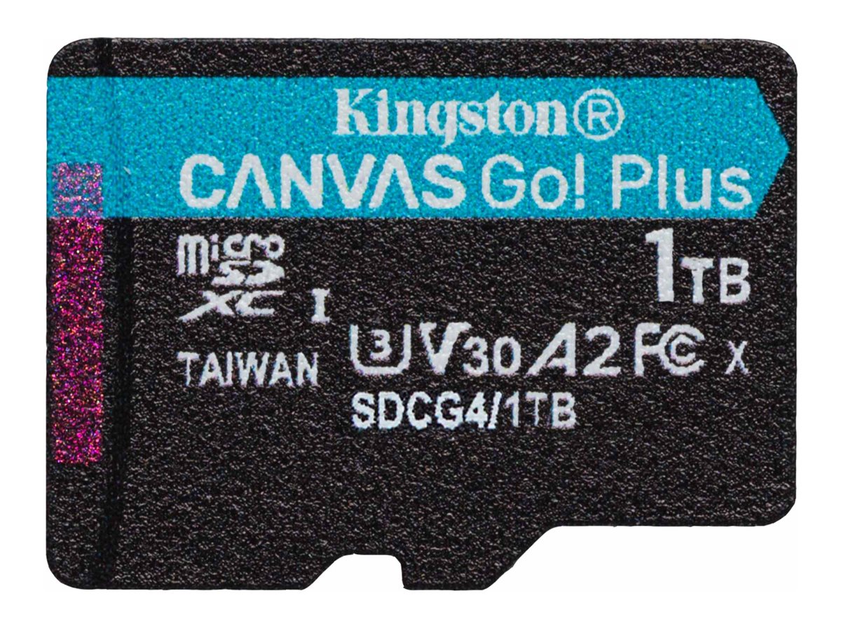 Kingston Canvas Go! Plus - Cartão de memória flash - 1 TB - A2 / Video Class V30 / UHS-I U3 / Class10 - microSDXC UHS-I