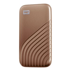 WD My Passport SSD WDBAGF0010BGD - SSD - encriptado - 1 TB - externa (portátil) - USB 3.2 Gen 2 (USB C conector) - 256-bits AES - ouro