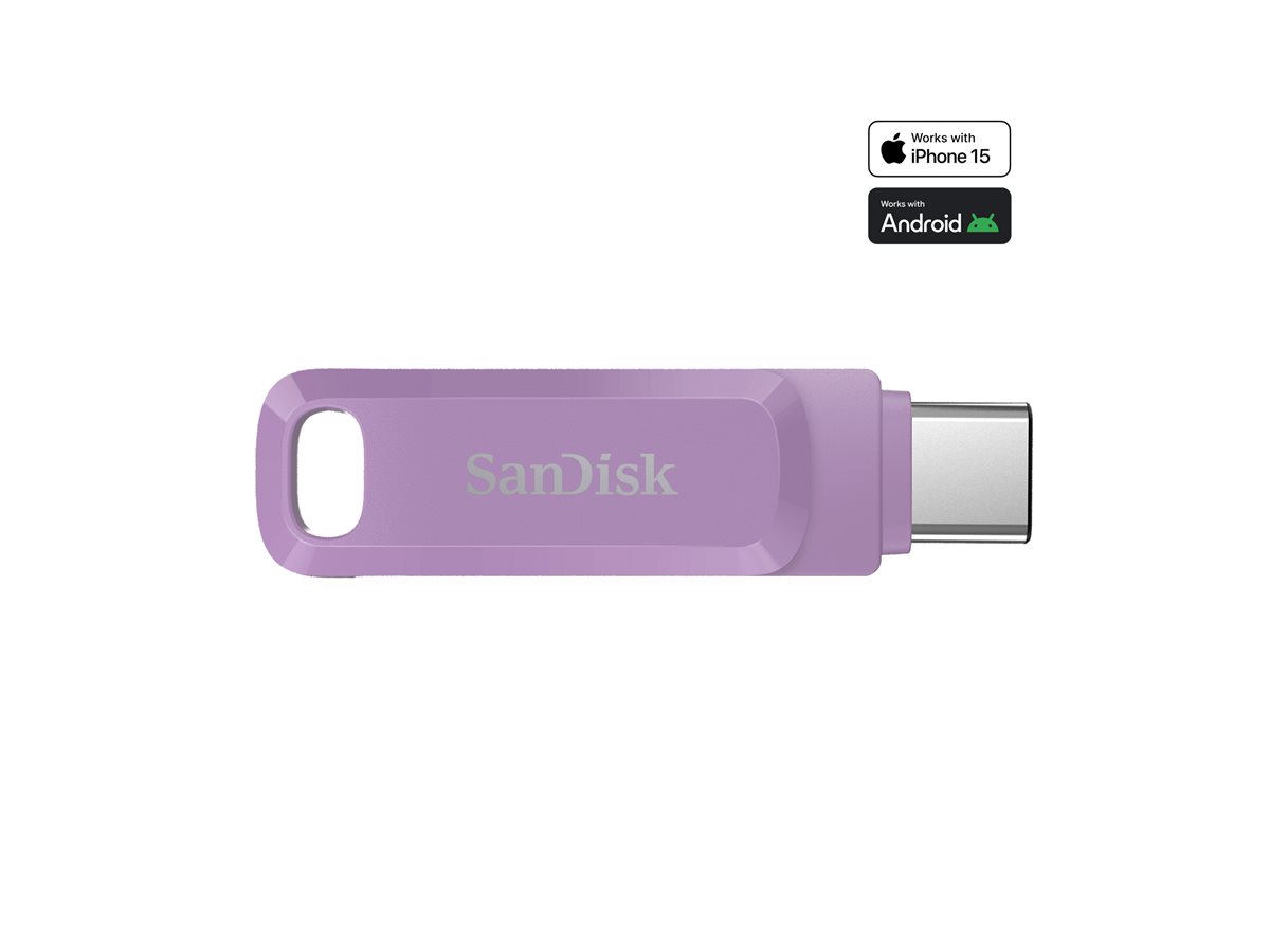 SanDisk Ultra Dual Drive Go - Drive flash USB - 1 TB - USB 3.2 Gen 1 / USB-C - lavanda