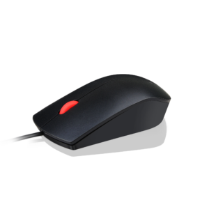 Lenovo Essential - Rato - destros e canhotos - óptico - 3 botões - com cabo - USB - preto