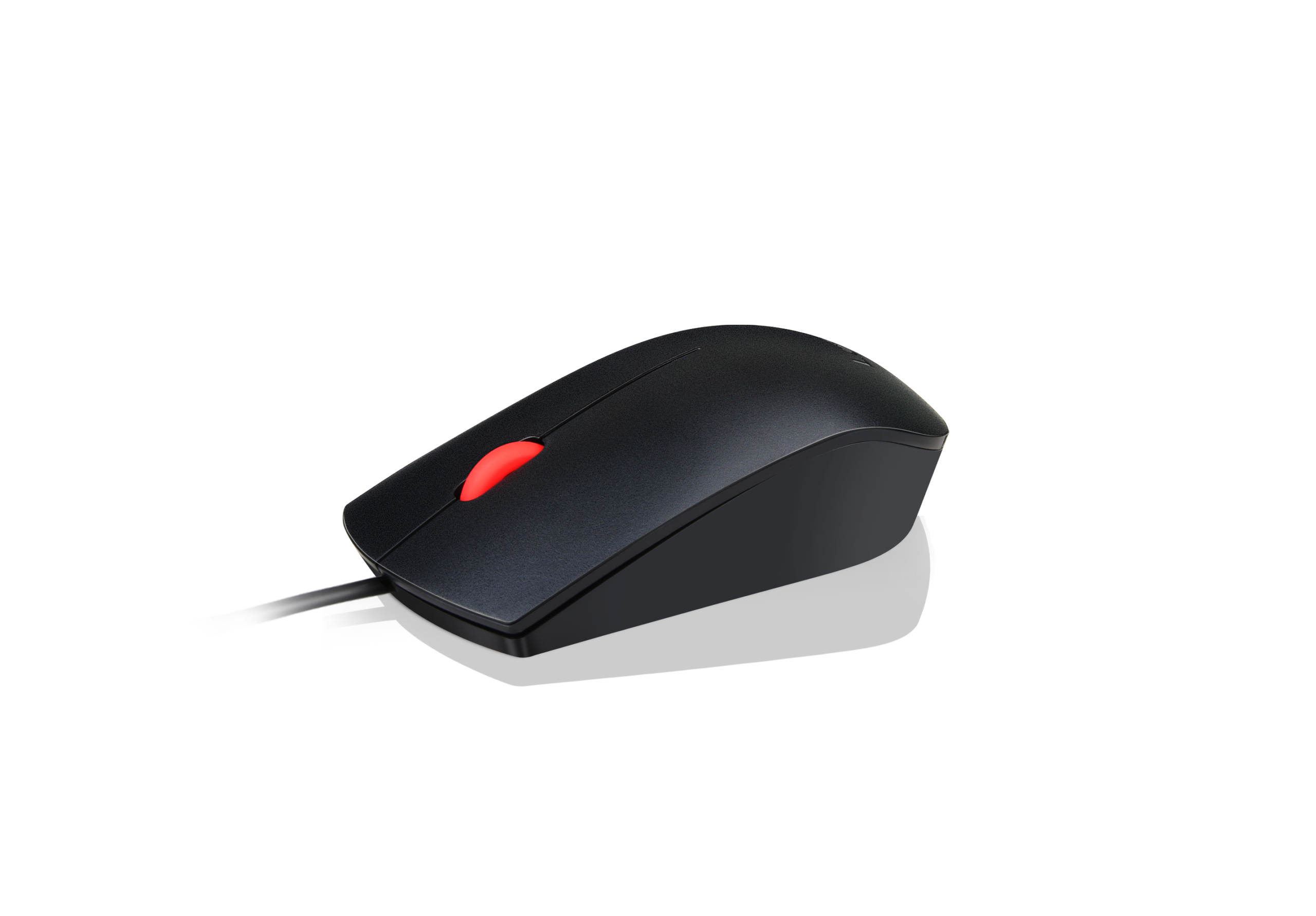 Lenovo Essential - Rato - destros e canhotos - óptico - 3 botões - com cabo - USB - preto