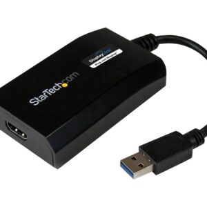 StarTech.com USB 3.0 to HDMI External Video Card Adapter - DisplayLink Certified - 1920x1200 - MultiMonitor Graphics Adapter - Supports Mac & Windows (USB32HDPRO) - Cabo adaptador - USB Tipo A macho para HDMI fêmea - 16 cm - preto - suporte 1920 x 12
