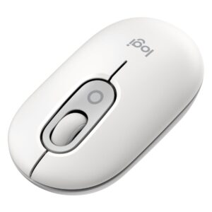 Logitech POP - Rato - emoji personalizável - óptico - 4 botões - sem fios - Bluetooth 5.1 LE - branco sujo