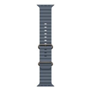 Apple - Fita para relógio inteligente - 49 mm, acabamento em titânio natural - 130-200mm - azul âncora - para Watch Hermès Series 9, SE 3, Series 10, Series 11, Series 8, Series 9, Ultra 2, Ultra 3