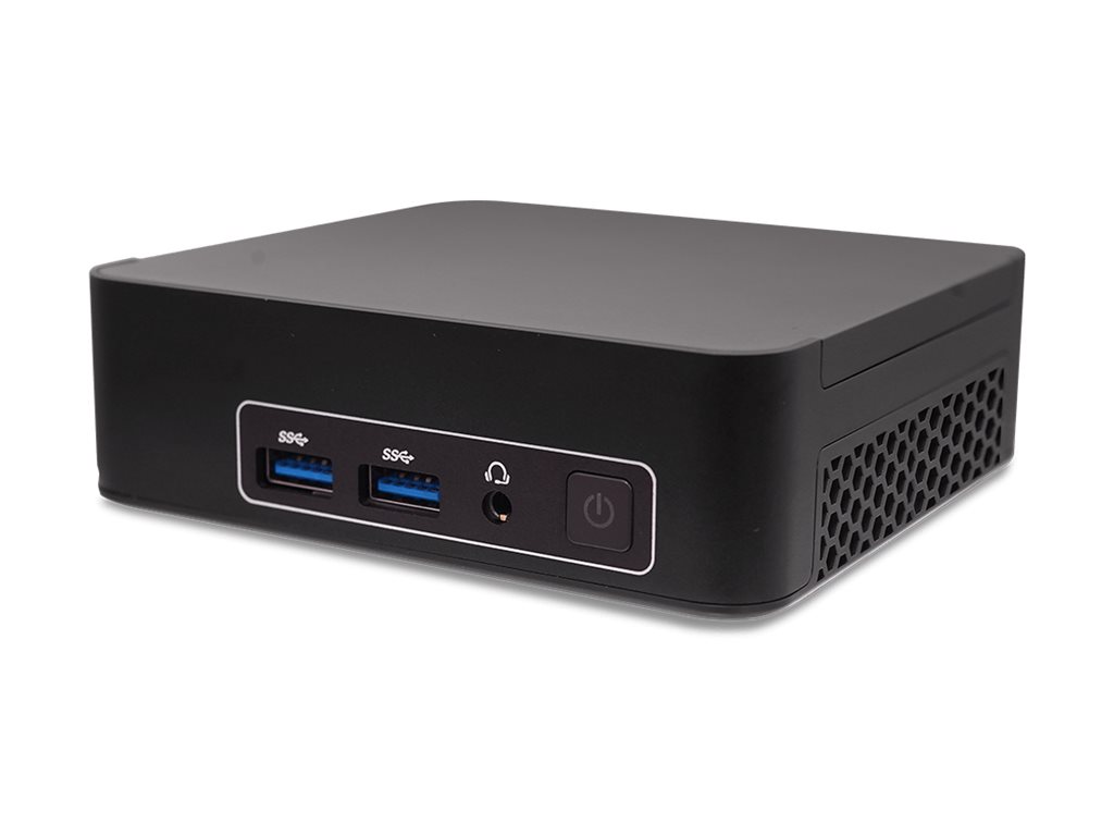 AOpen Digital Engine DEN5128 - Mini PC Core i7 1260P / até 4.7 GHz - RAM 16 GB - SSD 512 GB - Intel Iris Xe Graphics - 2.5 Gigabit Ethernet, Gigabit Ethernet - sem SO - monitor: nenhum - preto