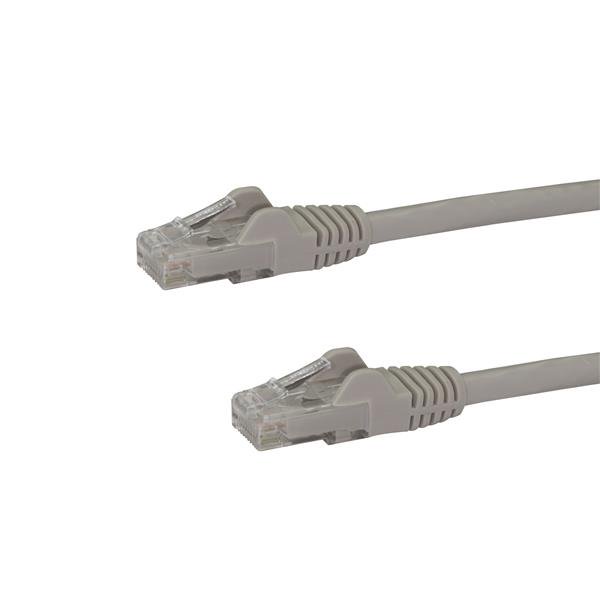 StarTech.com 3m CAT6 Ethernet Cable, 10 Gigabit Snagless RJ45 650MHz 100W PoE Patch Cord, CAT 6 10GbE UTP Network Cable w/Strain Relief, Grey, Wiring is UL Certified/TIA - Category 6 - 24AWG (N6PATC3MGR) - Cabo patch - RJ-45 (M) para RJ-45 (M) - 3 m