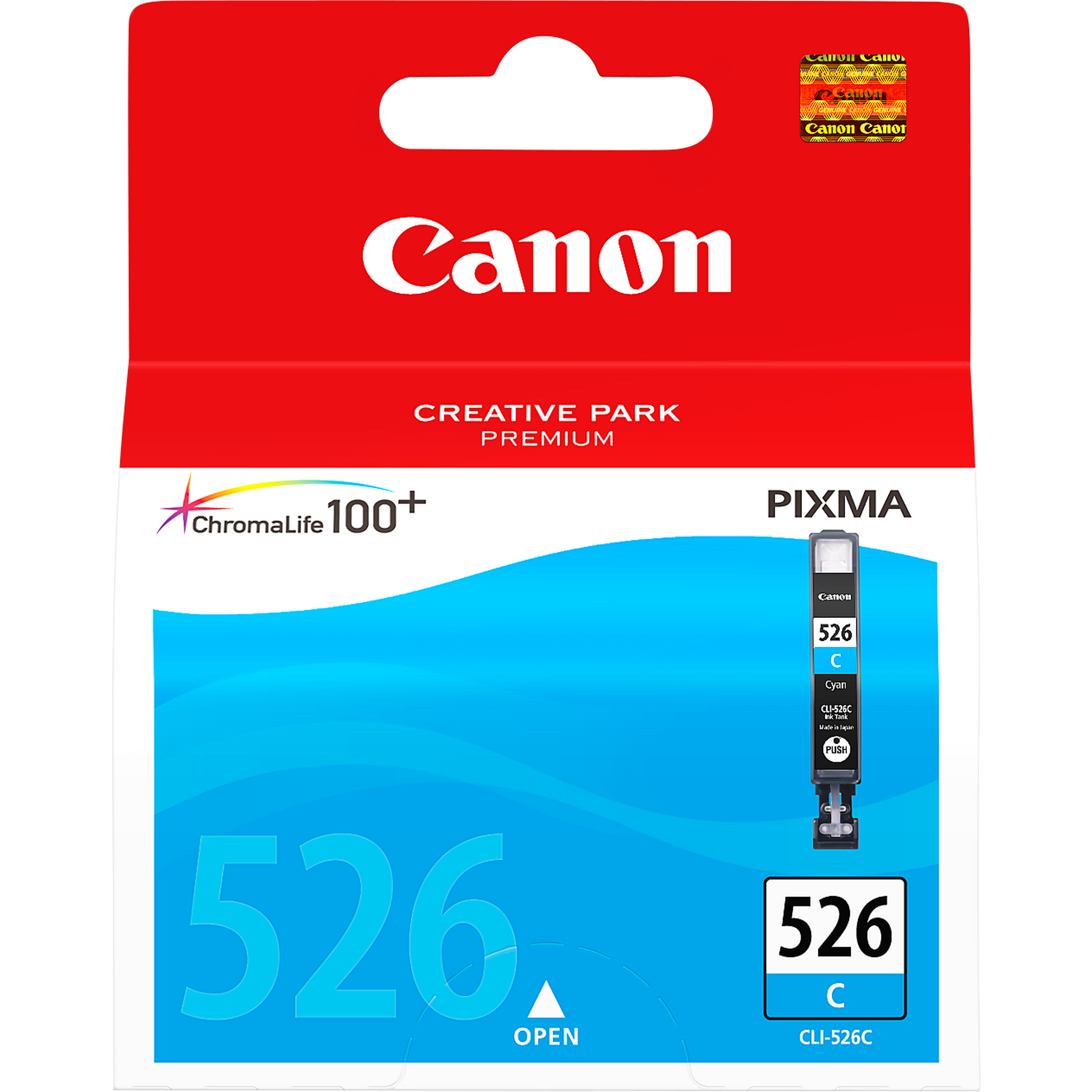Canon CLI-526C - 9 ml - azul cyan - original - tanque de tinta - para PIXMA iP4950, iX6550, MG5250, MG5350, MG6150, MG6250, MG8150, MG8250, MX715, MX885, MX895
