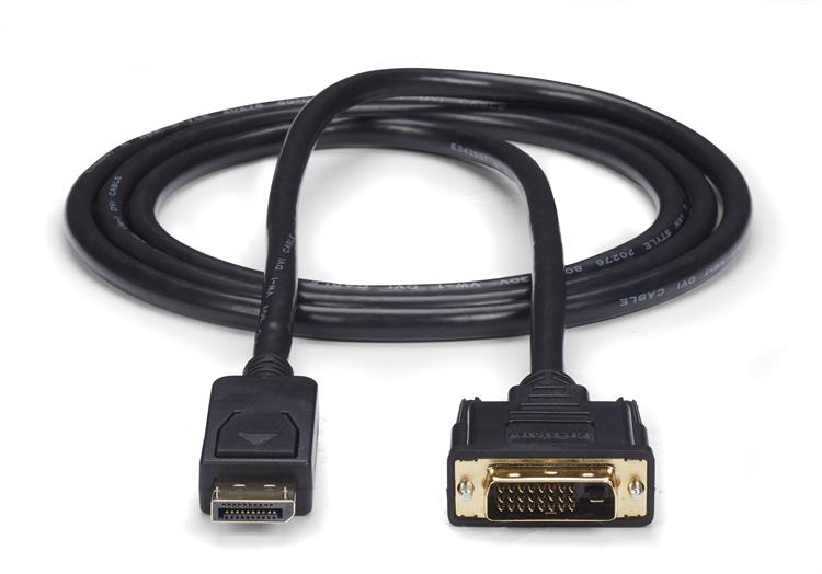 StarTech.com DisplayPort to DVI Cable - 6ft / 2m - 1920 x 1200 - M/M DP to DVI Adapter Cable Passive DisplayPort Monitor Cable (DP2DVI2MM6) - Cabo adaptador - DVI-D (M) para DisplayPort (M) - 1.8 m - preto - Image 2