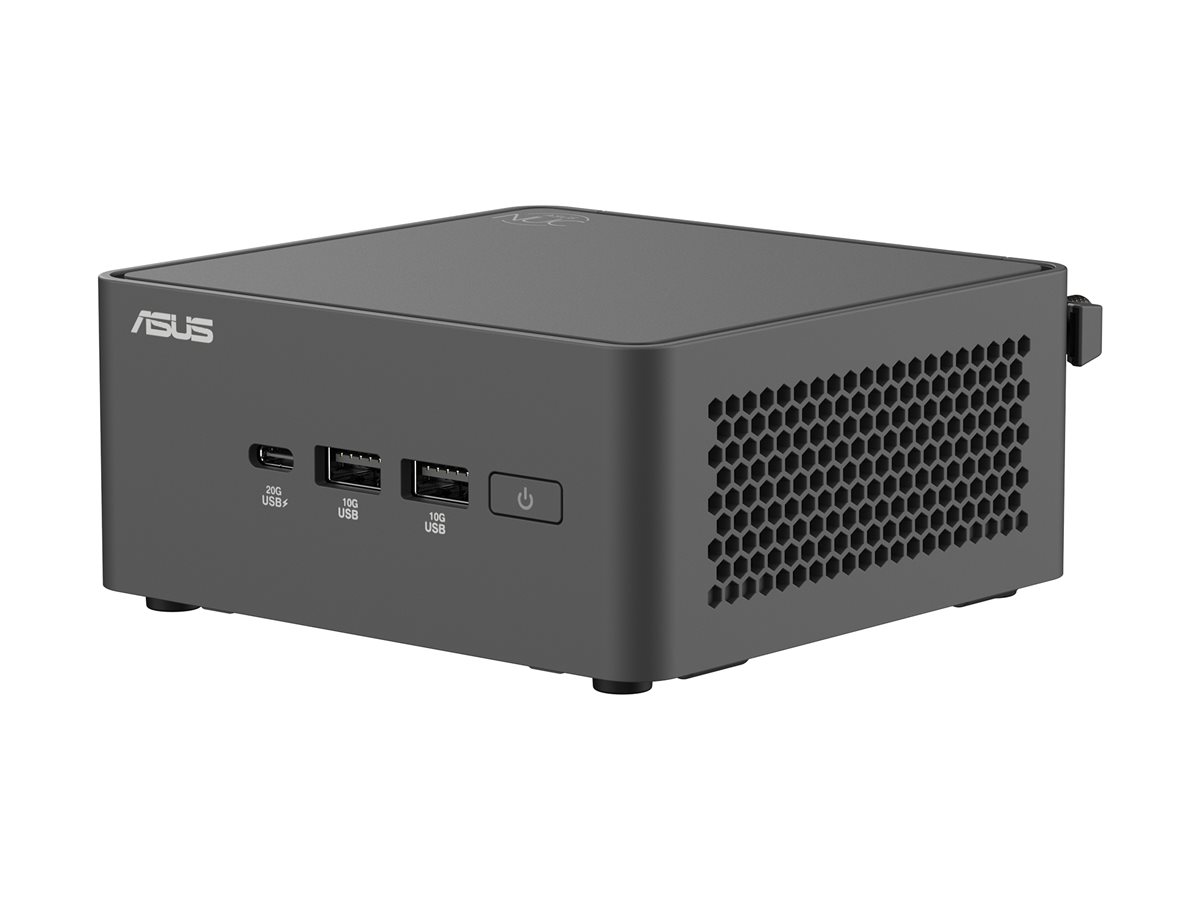 ASUS NUC 15 Pro Tall Kit RNUC15CRHI300000 - Barebone - mini PC 1 x Core 3 100U / até 4.7 GHz - vPro - RAM 0 GB - Intel Graphics - IEEE 802.11ax (Wi-Fi 6), IEEE 802.11be (Wi-Fi 7), Bluetooth 5.4, Gigabit Ethernet, 2.5 Gigabit Ethernet - preto