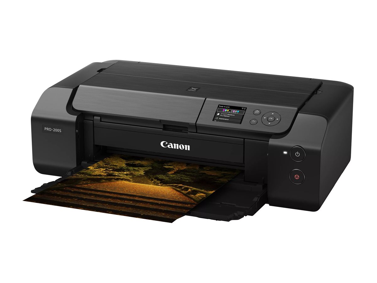 Canon PIXMA PRO-200S - Impressora - a cores - jacto de tinta - A3 Plus - até 2.83 min/ página (mono)/ até 1.5 min/ página (cor) - capacidade: 100 folhas - LAN, Wi-Fi(n), USB 2.0