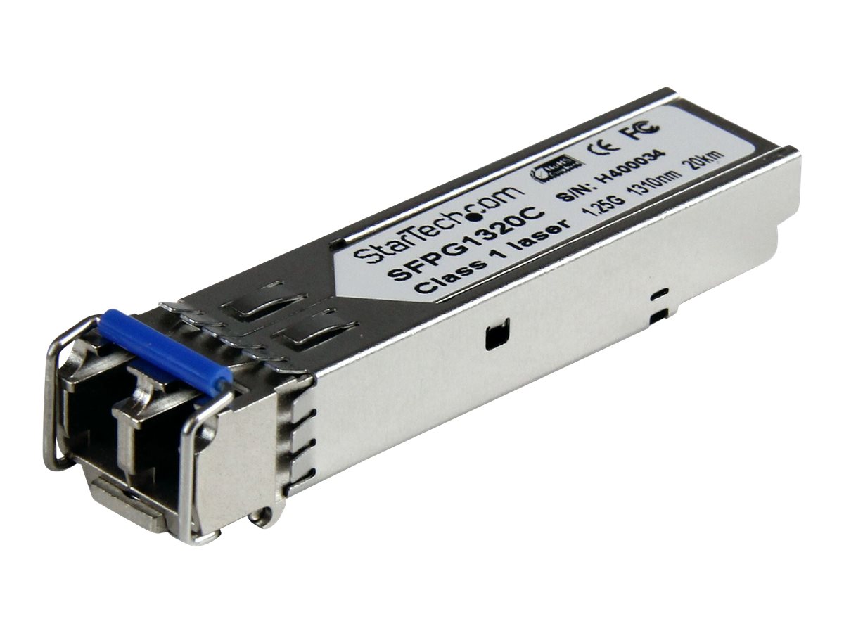 StarTech.com Cisco GLC-LH-SMD Compatible SFP Module 1000BASE-LH 1GbE Single Mode (SMF) Fiber SMF Optic Transceiver 1GE Gigabit Ethernet SFP LC 20km, 1310nm, DDM, Cisco Firepower, IE2000 - Lifetime Warranty (SFPG1320C) - Módulo de transceptor SFP (min