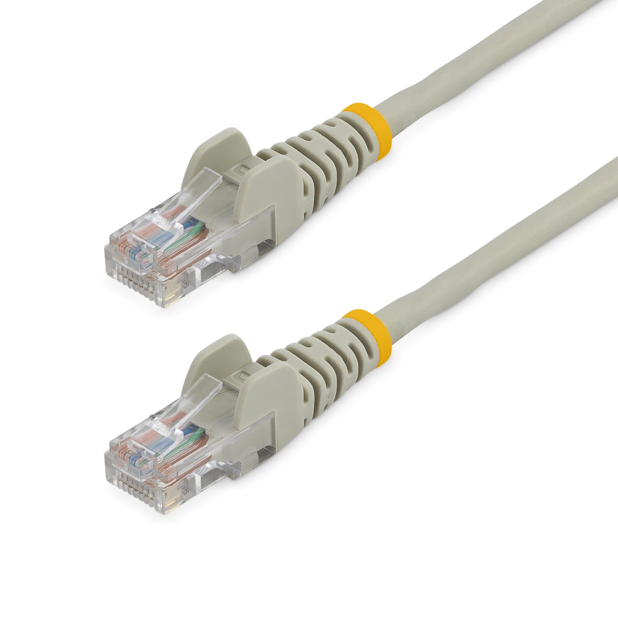 StarTech.com 0.5m Gray Cat5e / Cat 5 Snagless Ethernet Patch Cable 0.5 m - Cabo patch - RJ-45 (M) para RJ-45 (M) - 50 cm - PTNB - CAT 5e - sem nós, entrançado - cinza