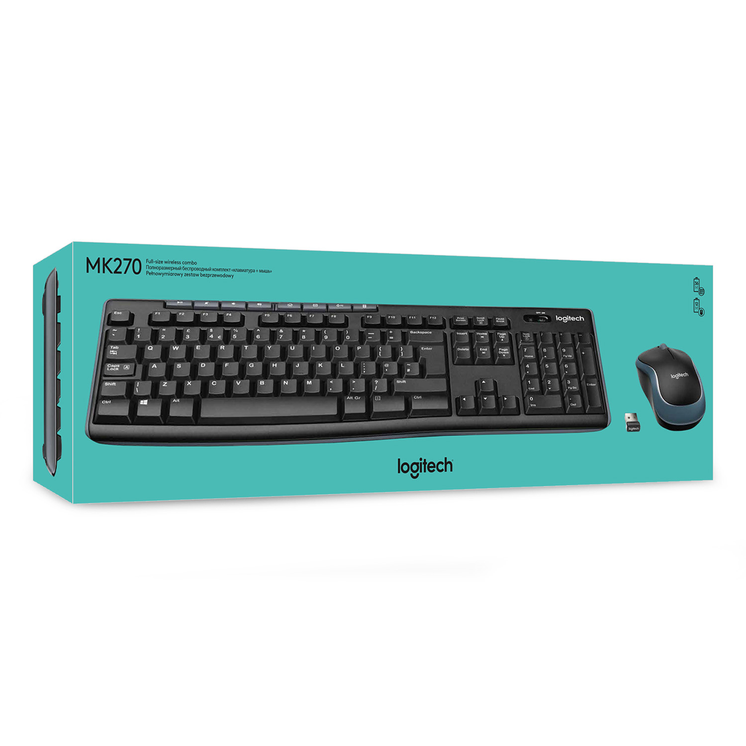 Logitech MK270 Wireless Combo - Conjunto de teclado e rato - sem fios - 2.4 GHz - Bélgica - Image 7
