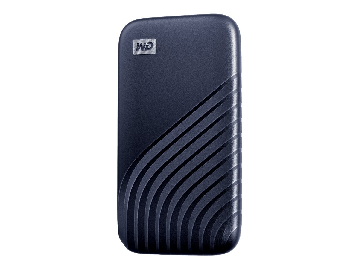 WD My Passport SSD WDBAGF0020BBL - SSD - encriptado - 2 TB - externa (portátil) - USB 3.2 Gen 2 (USB C conector) - 256-bits AES - azul noite