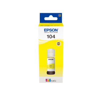 Epson EcoTank 104 - 65 ml - amarelo - original - tanque de tinta - para EcoTank ET-14100, 1810, 2721, 2810, 2811, 2812, 2814, 2815, 2820, 2821, 2825, 2826, 4800