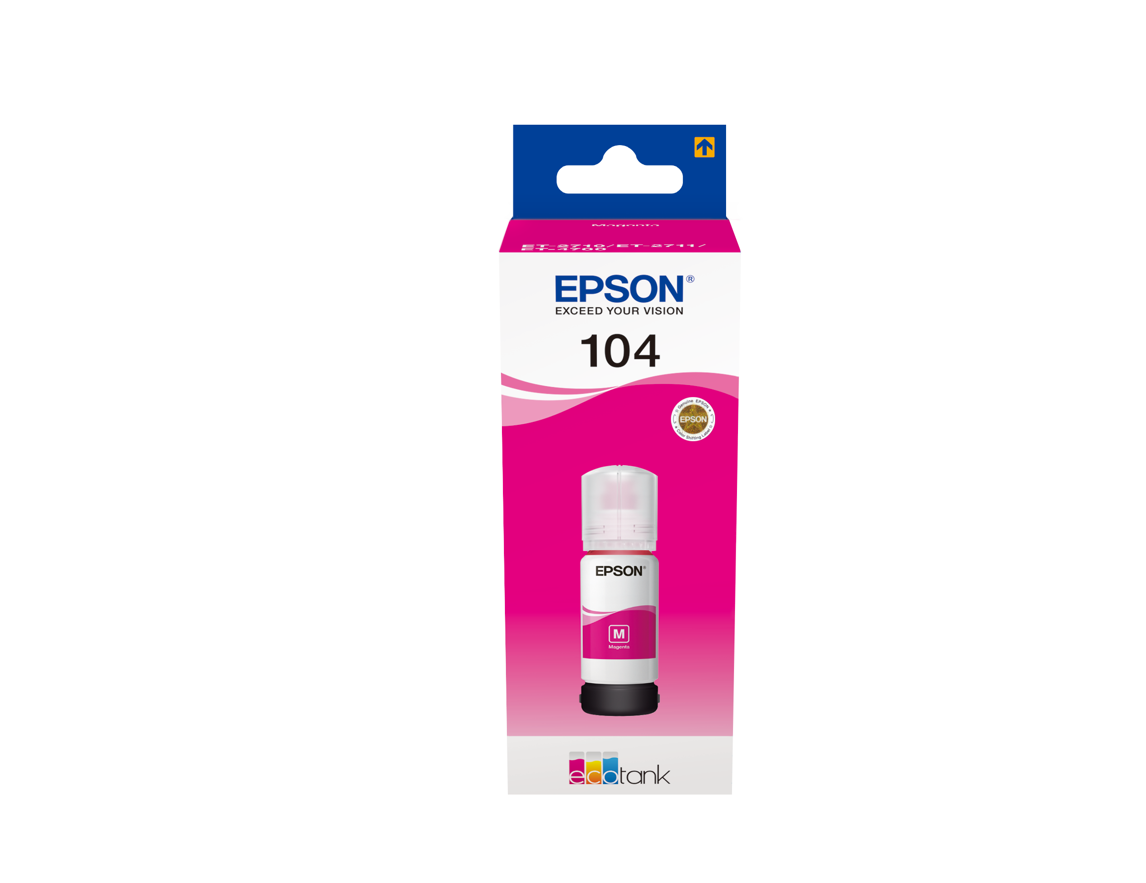 Epson EcoTank 104 - 65 ml - magenta - original - tanque de tinta - para EcoTank ET-14100, 1810, 2721, 2810, 2811, 2812, 2814, 2815, 2820, 2821, 2825, 2826, 4800