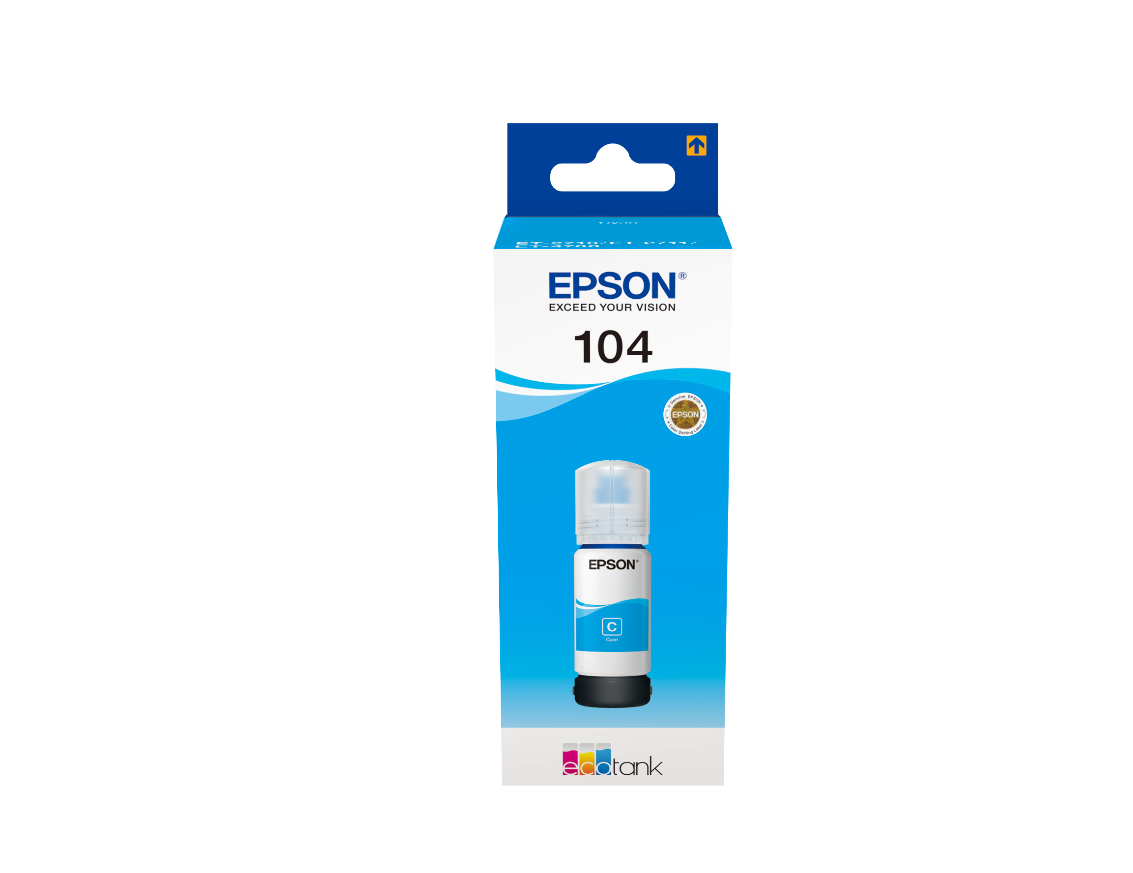 Epson EcoTank 104 - 65 ml - azul cyan - original - tanque de tinta - para EcoTank ET-14100, 1810, 2721, 2810, 2811, 2812, 2814, 2815, 2820, 2821, 2825, 2826, 4800