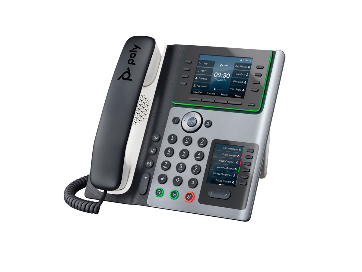 Poly Edge E450 - Telefone VoIP com identificação do chamador/chamada em espera - tridirecional capacidade de chamada - SIP, SDP - Replaces Poly SKU 2200-87030-025