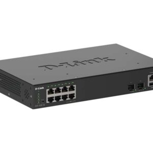 D-Link SmartPro DGS-1530-10 - Interruptor - inteligente - 8 x 10/100/1000 + 2 x 10 Gigabit SFP+ - desktop, montável em trilho