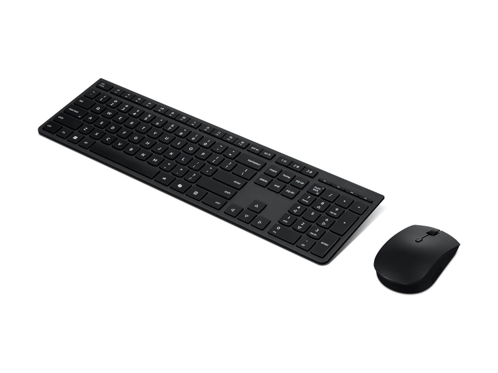 Lenovo Professional - Conjunto de teclado e rato - full size - sem fios - Bluetooth, 2.4 GHz - QWERTY - Português - cinza - caixa castanha