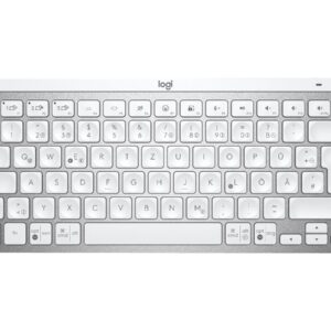 Logitech MX Keys Mini - Teclado - retroiluminação - sem fios - Bluetooth - QWERTY - EUA - cinza pálido
