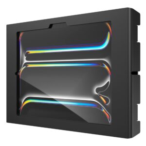 Compulocks iPad Pro M4 11" (2024), Apex Secured Enclosure Wall Mount - Cobertura - para tablet - montagem em vidro, espaço - bloqueável - alumínio de alto-nível - preto - tamanho de tela: 11" - interface de montagem: 100 x 100 mm - montável em parede
