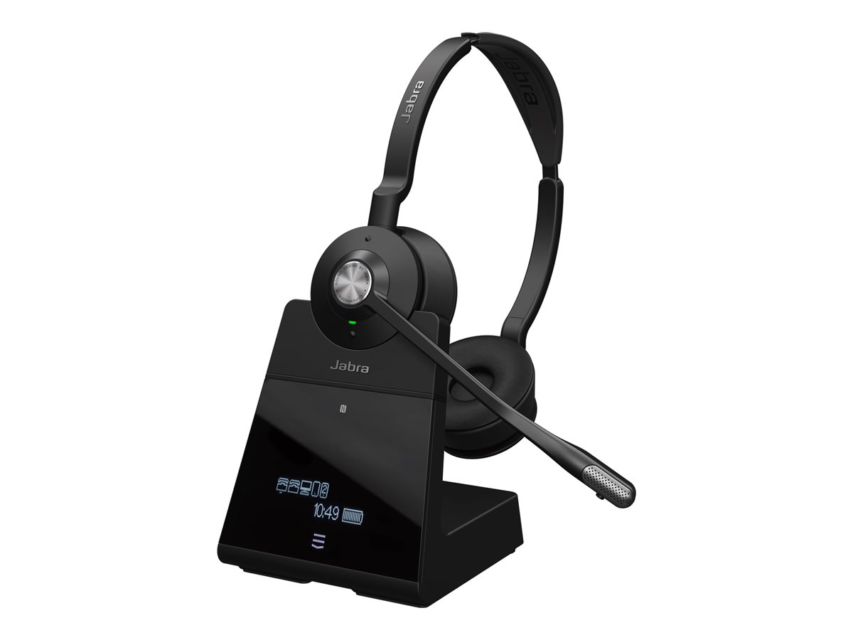 Jabra Engage 75 SE Stereo - Auscultadores - no ouvido - DECT / Bluetooth - sem fios - NFC - Certificação Zoom, Certificação Google Meet, Certificação Amazon Chime, Certificado para o Microsoft Teams Open Office, Works With Chromebook Certified, certi