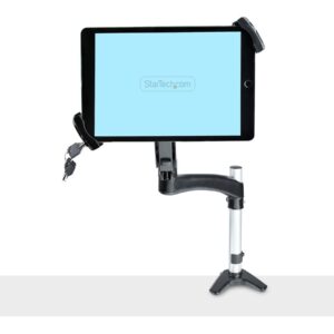 StarTech.com VESA Mount Adapter for Tablets 7.9 to 12.5in - Up to 2kg (4.4lb) - 75x75/100x100 VESA Patterns - Universal Anti-Theft Tablet VESA Mount Clamp - Secure Tablet Mount - Black kit de montagem - para tablet - preto