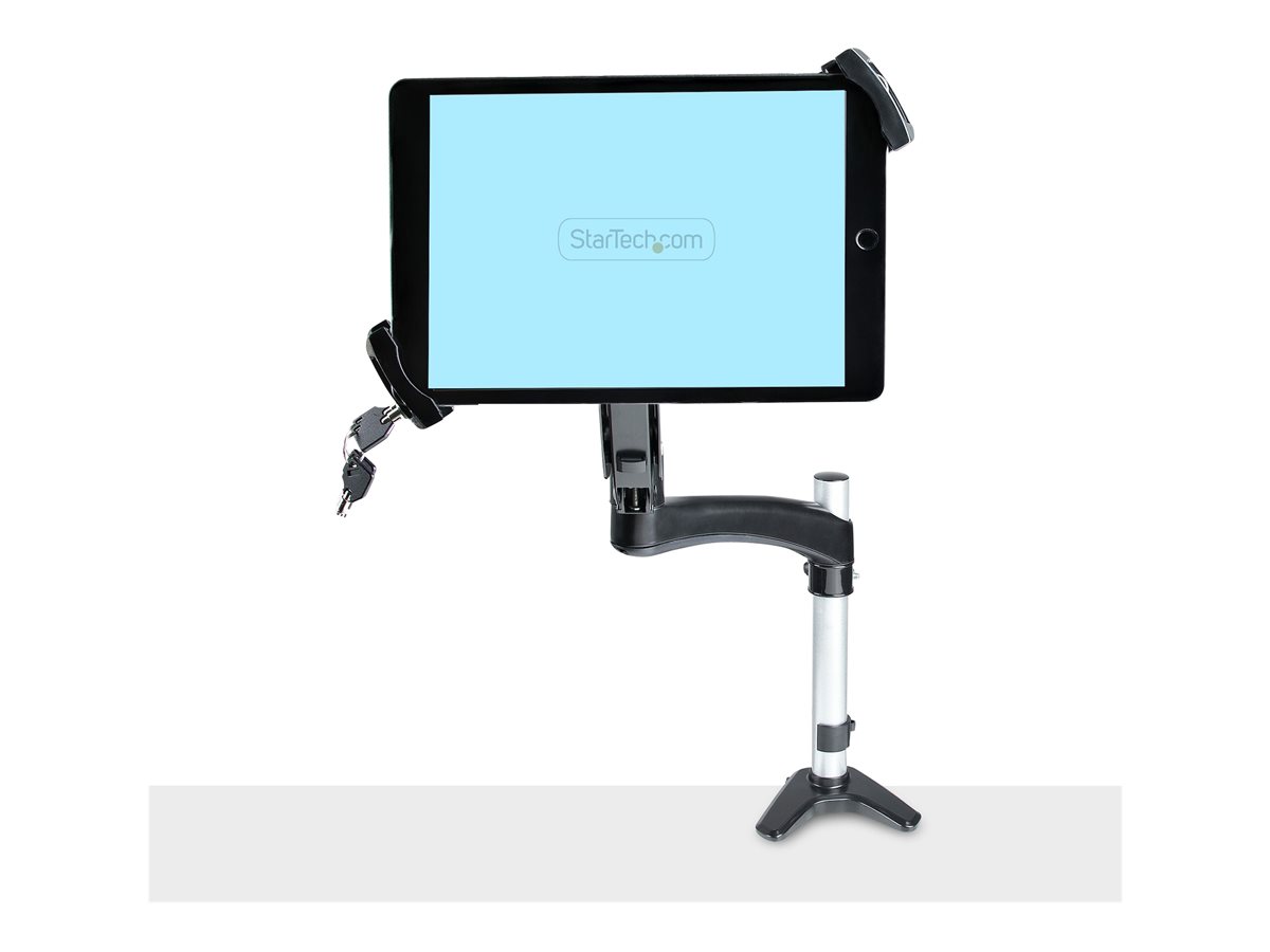StarTech.com VESA Mount Adapter for Tablets 7.9 to 12.5in - Up to 2kg (4.4lb) - 75x75/100x100 VESA Patterns - Universal Anti-Theft Tablet VESA Mount Clamp - Secure Tablet Mount - Black kit de montagem - para tablet - preto