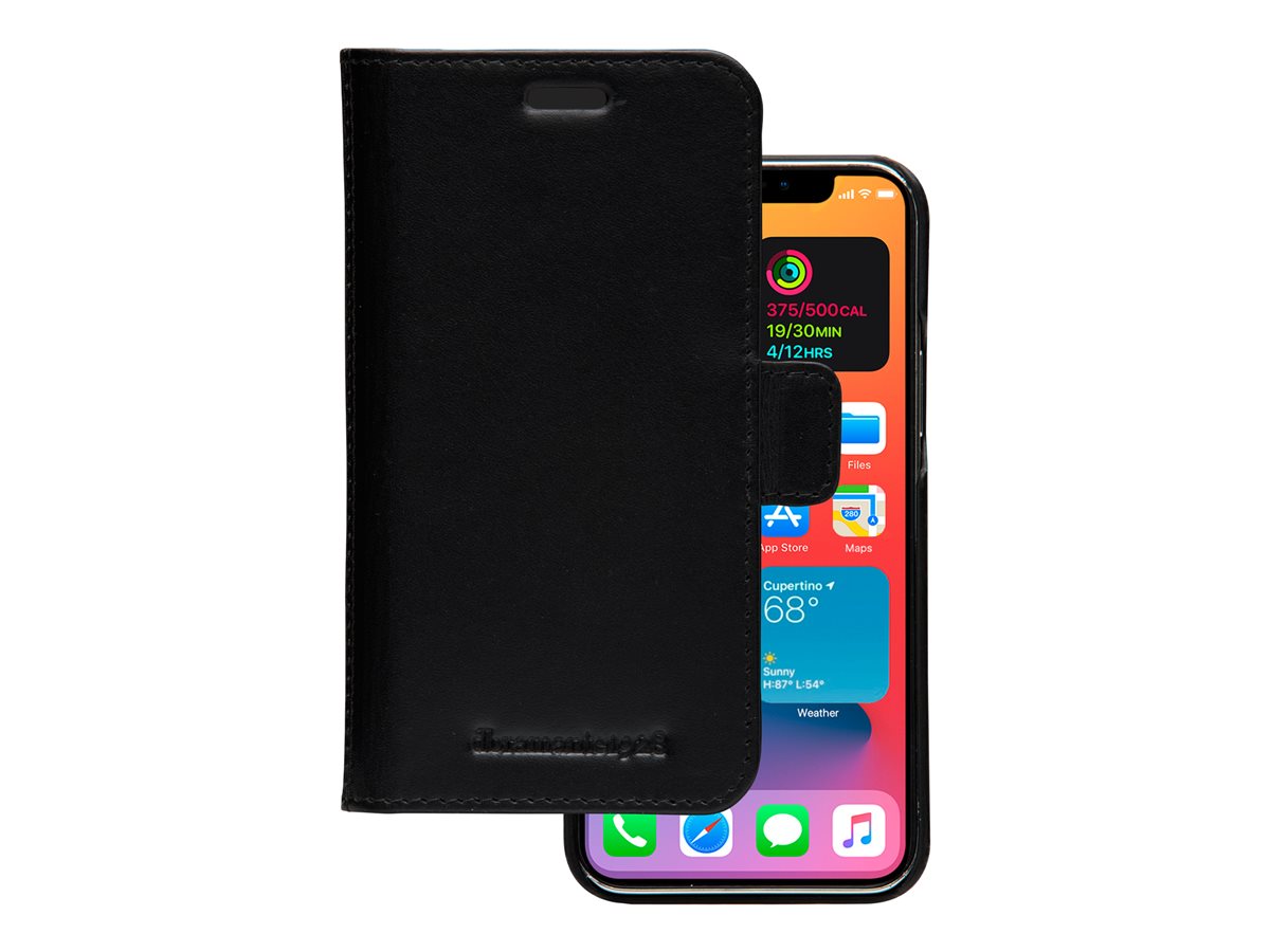 dbramante1928 Lynge - Capa flip cover para telemóvel - couro com granulação plena - preto - para Apple iPhone 12 mini