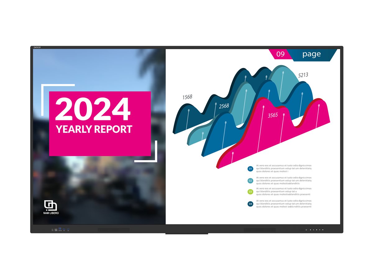 Avocor AVE-5550 - 55" Classe Diagonal E-Series ecrã LCD com luz de fundo LED - interativa - com ecrã tátil (multi-touch) - Android - 4K UHD (2160p) 3840 x 2160 - LED de iluminação directa